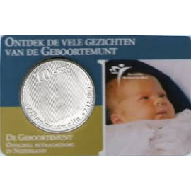 De Geboortemunt Amalia tientje  2004  in coincard