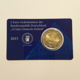 2 euro Coincard 2015 Duitsland 25 jaar Duitse Eenheid A