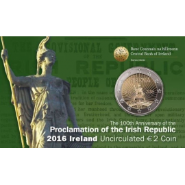 Ierland 2 euro 2016 "Paasopstand", BU  coincard