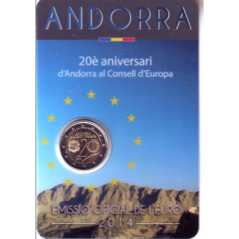 Andorra 2 euro 2014 "20 jaar toetreding EU"  BU